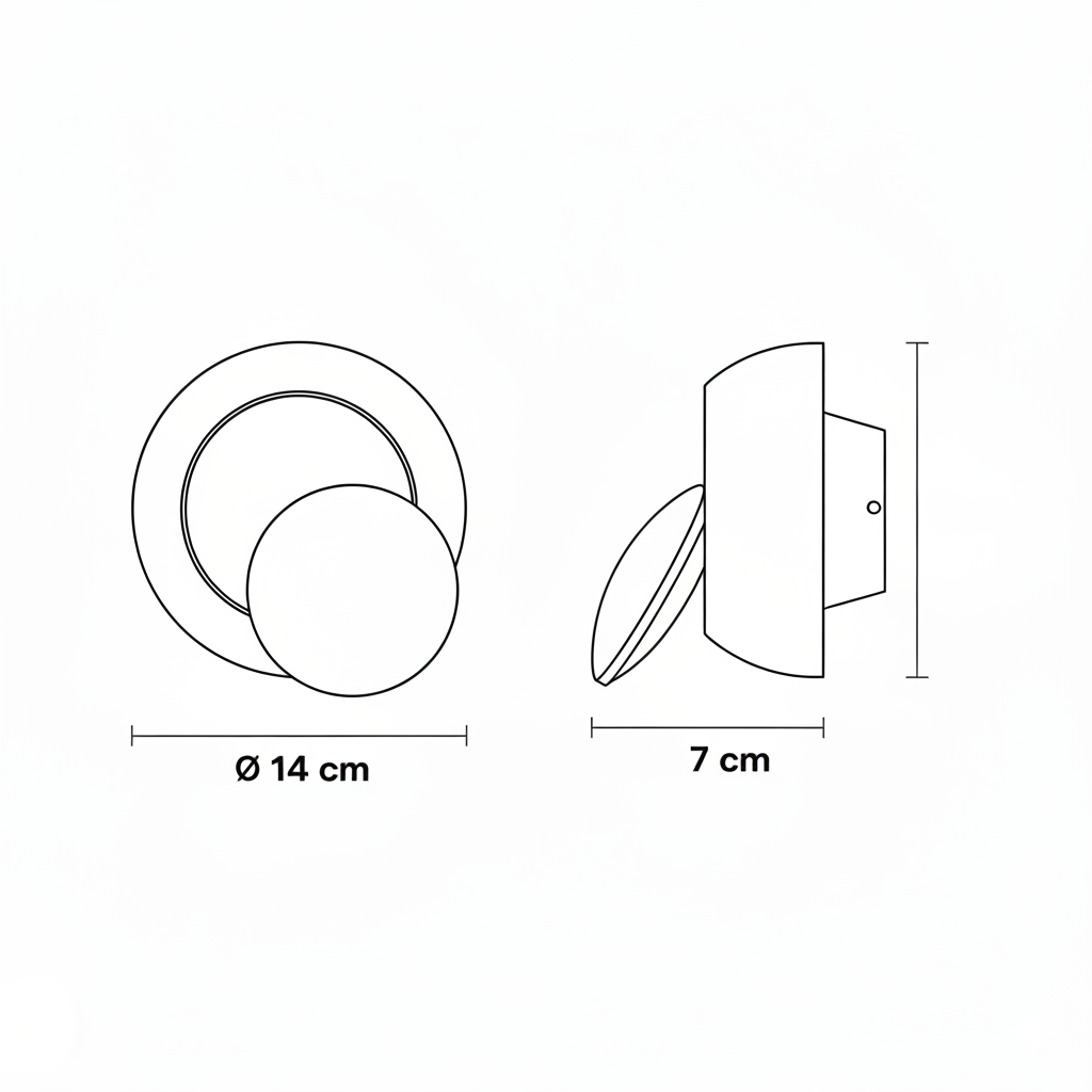 Applique Rotative Murale Résistante à 350 Degrés