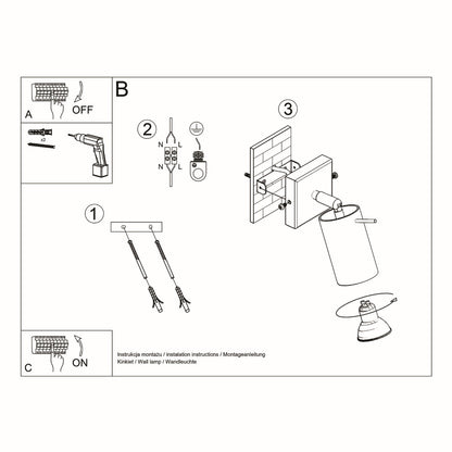 Applique Murale Orientable en Bois Naturel