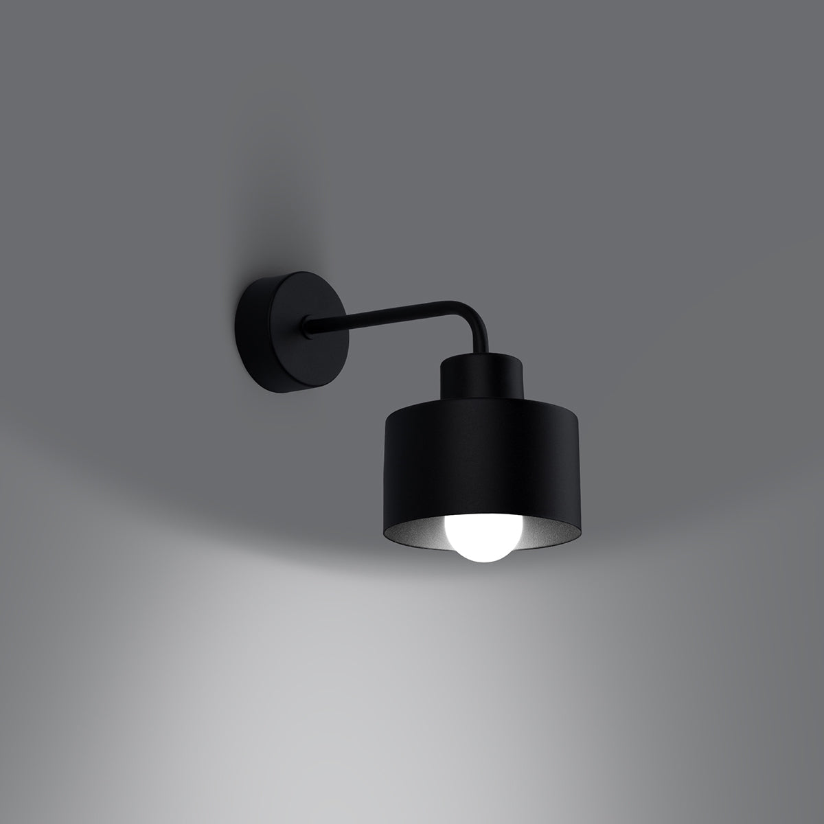 Applique Murale Cloche Design Acier Noir
