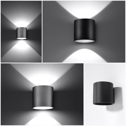 [EXP] Applique Murale Cylindrique en Aluminium Noir Mat