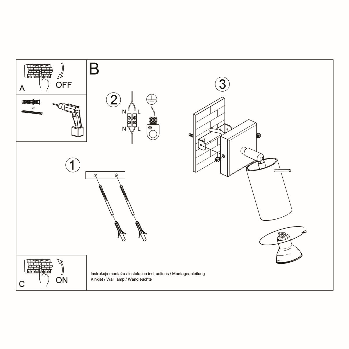 [EXP] Applique Directionnelle LED Acier Blanc