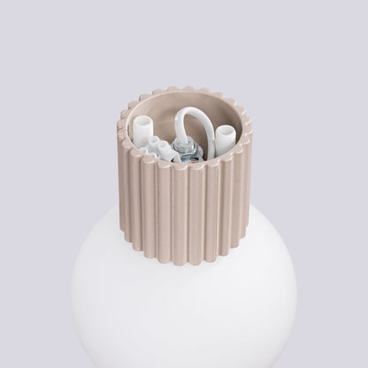 Applique Murale Halo Taupe IP44 en Aluminium Nervuré