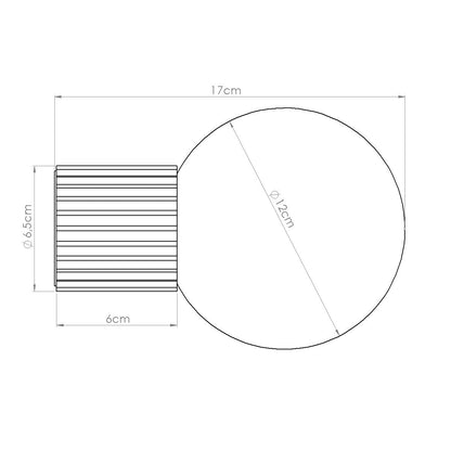 Applique Murale Halo Taupe IP44 en Aluminium Nervuré