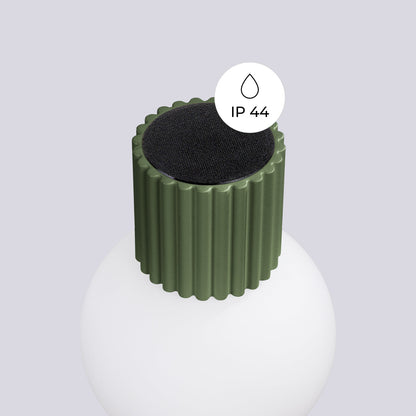 Applique Murale Halo Vert Olive IP44 en Aluminium Nervuré