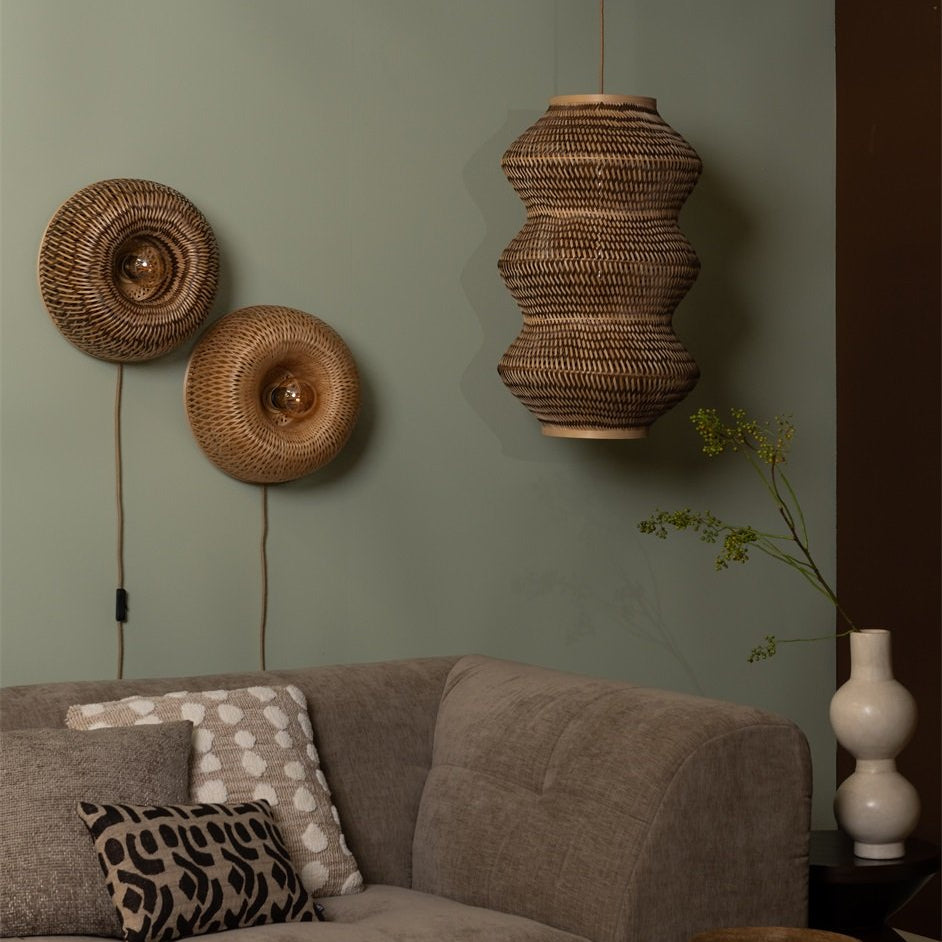 Applique Murale Barbados Bambou Tressé Naturel 35 cm