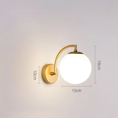 Applique Murale Boule Verre LED Nordique