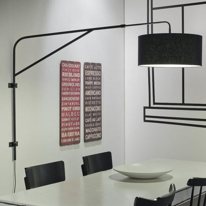 Applique Murale Brighton Bras Articulé Fer Noir XXL