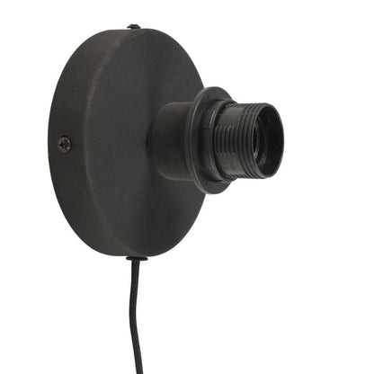 Applique Murale Bali Bambou Tressé Noir et Naturel 44 cm