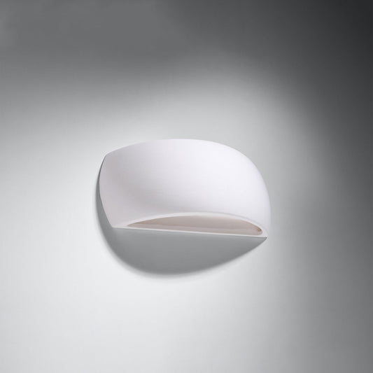 Applique Murale Carapace en Céramique Blanche