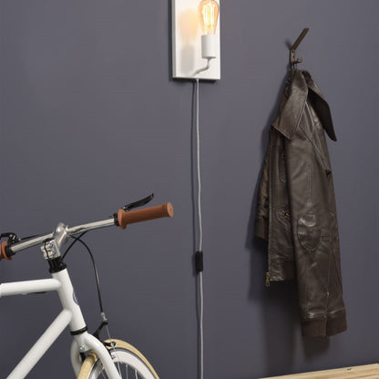 Applique Murale Madrid Fer Blanc Rectangulaire
