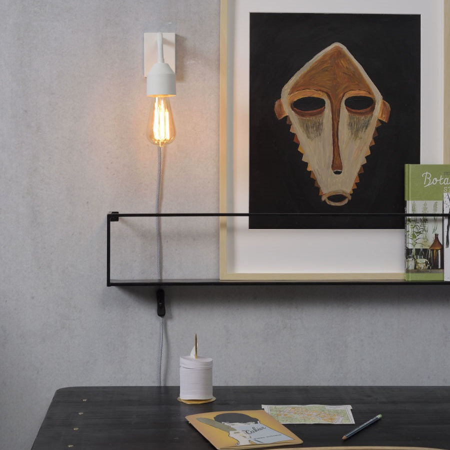 Applique Murale Madrid Fer Blanc Style Industriel S