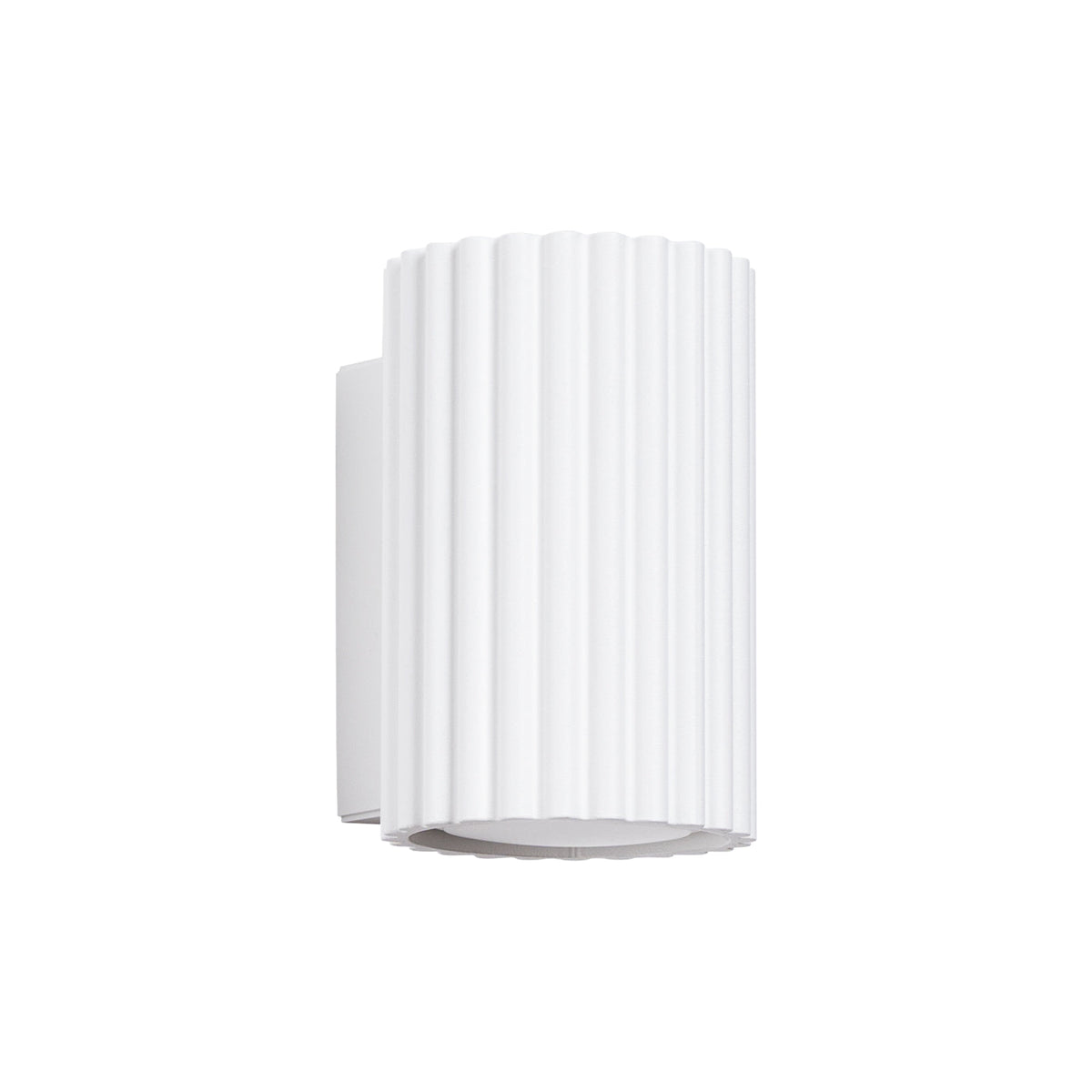 Applique Murale Oslo 10 cm en Aluminium Cannelé Blanc