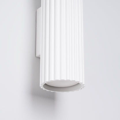 Applique Murale Oslo 20 cm en Aluminium Cannelé Blanc