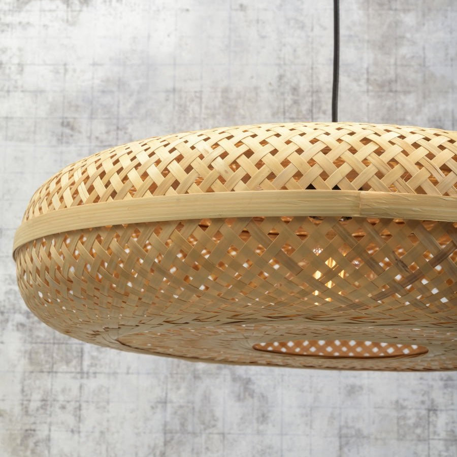 Applique Murale Palawan Bambou Tressé Naturel 60x15 cm L