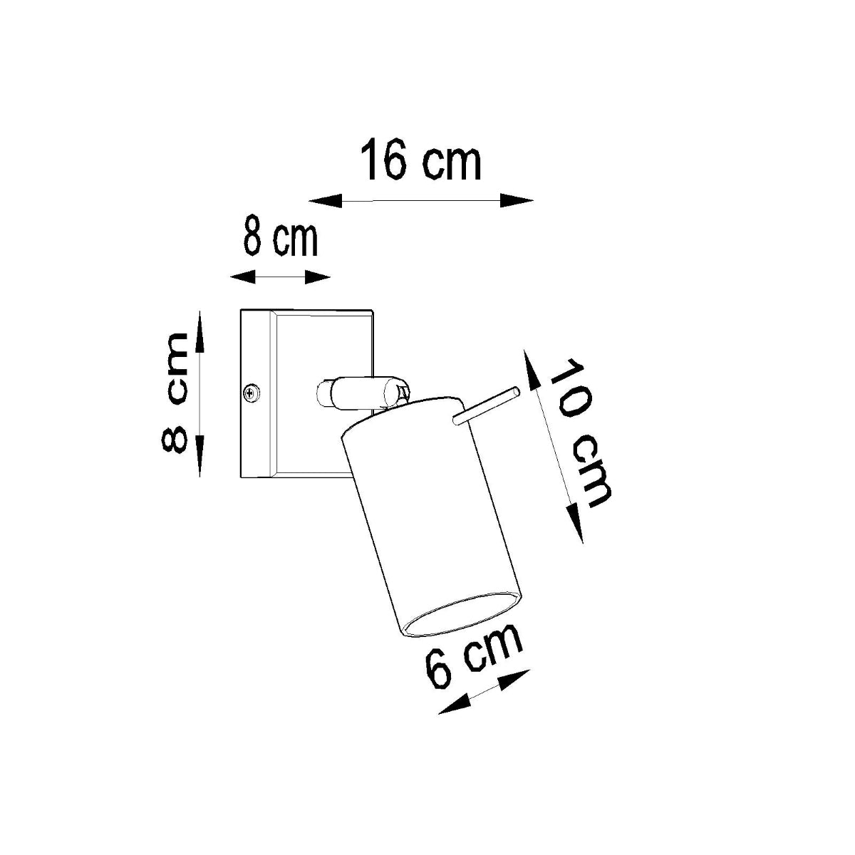 Applique Murale Spot Orientable Chromée