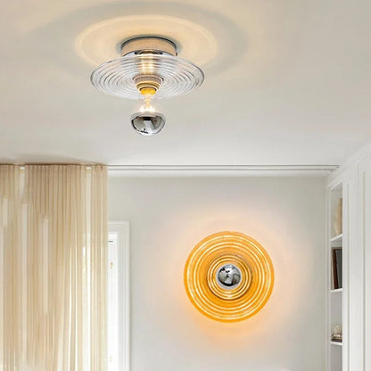 Applique LED Murale Verre Ondulé
