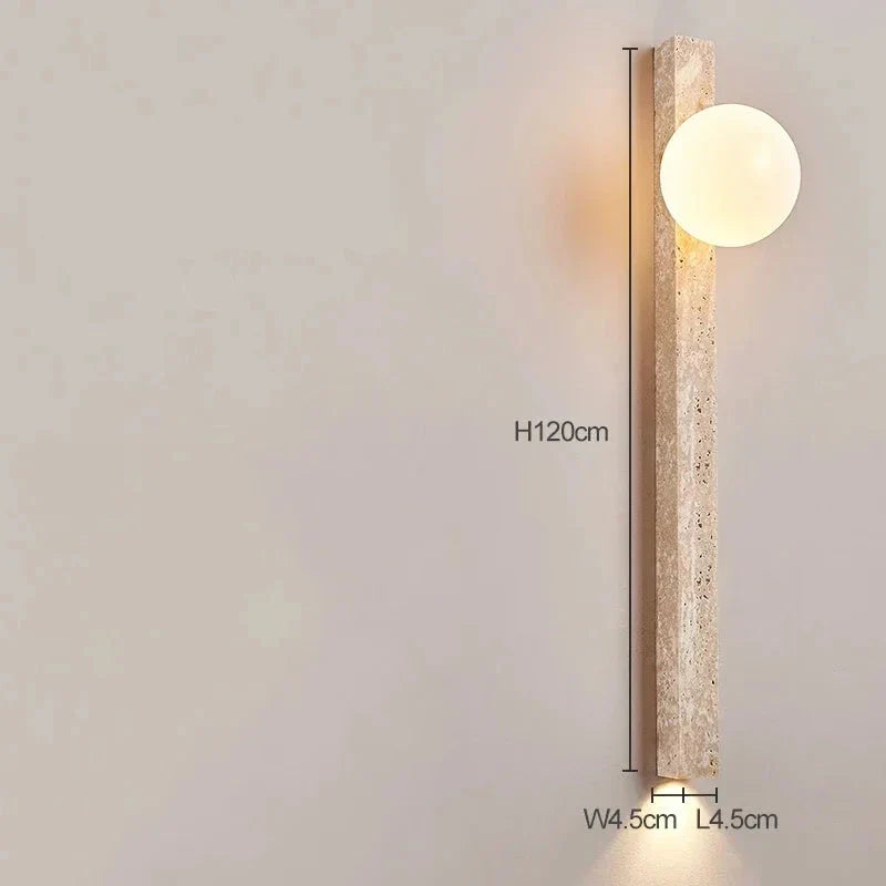Applique Murale Verticale Pierre LED