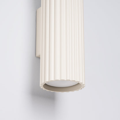 [EXP] Applique Murale Oslo 30 Cannelée Aluminium Blanc Cassé