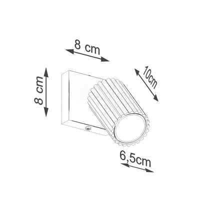 Applique Murale Orientable Oslo en Aluminium Cannelé Vert Olive
