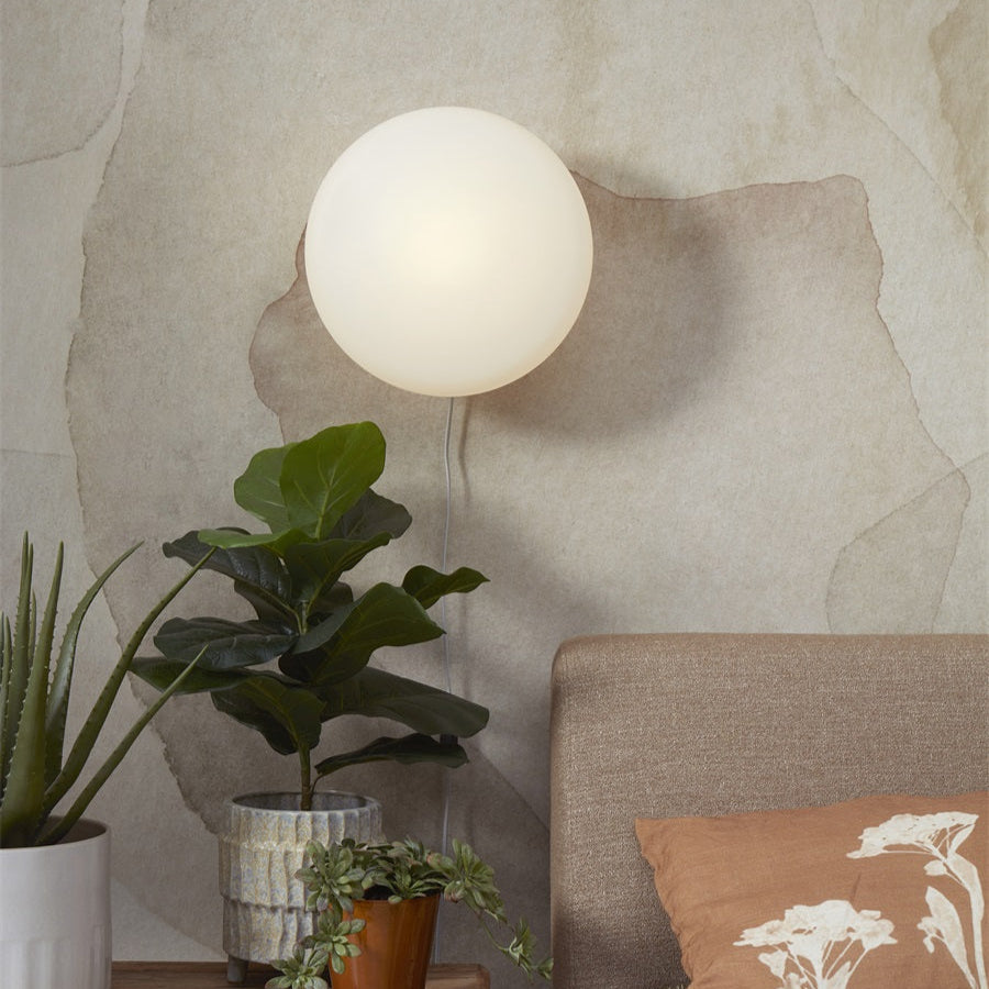 Applique Murale Sapporo Verre Blanc et Sable 34 cm
