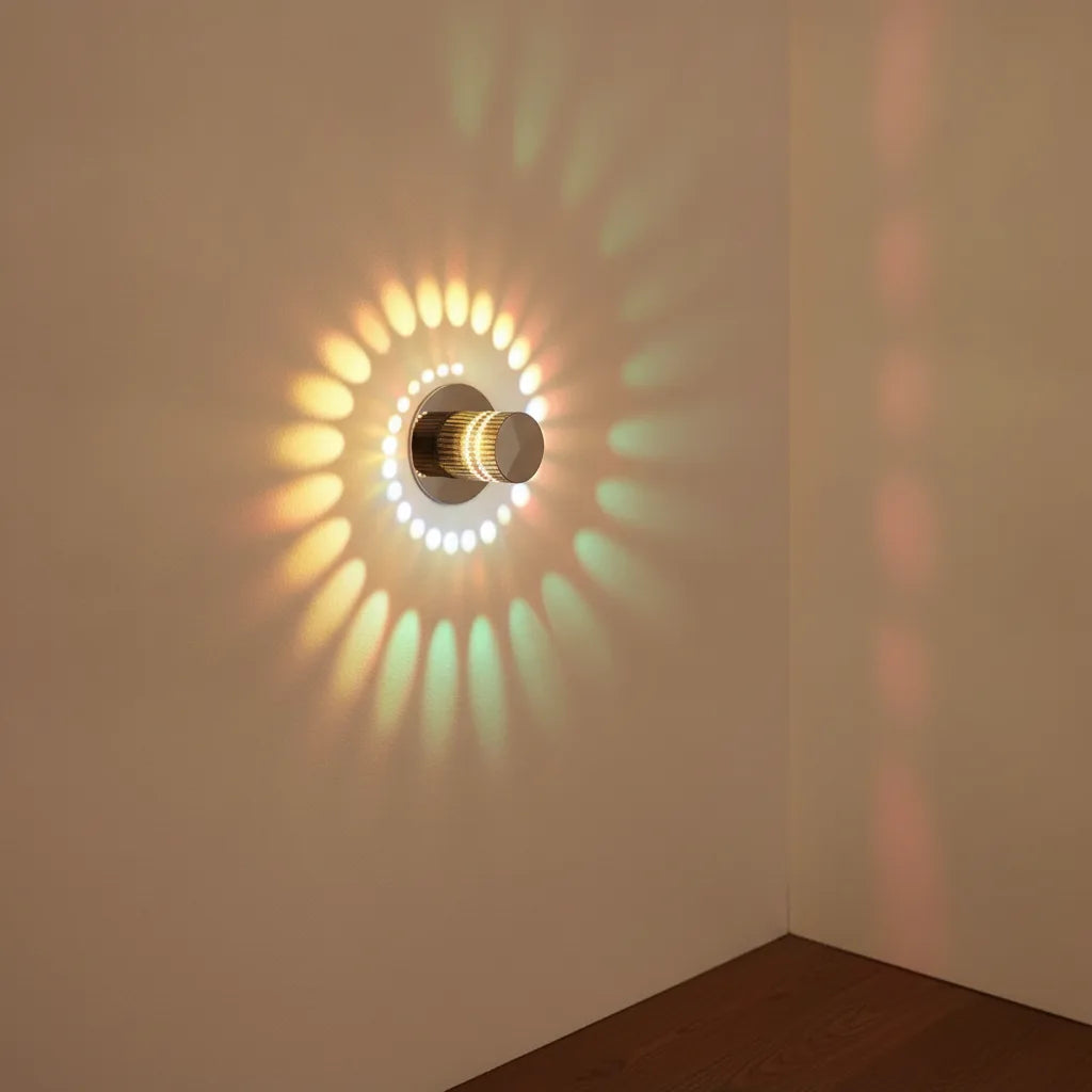 Applique Murale RGB en Aluminium Spirale Multicolore