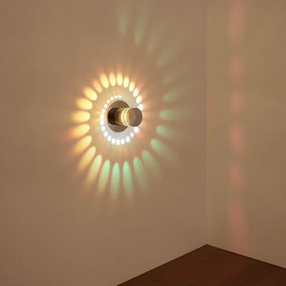 Applique Murale RGB en Aluminium Spirale Multicolore