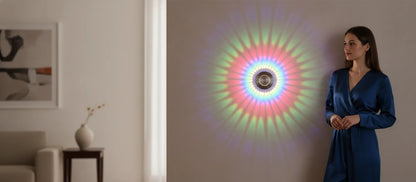 Applique Murale RGB en Aluminium Spirale Multicolore