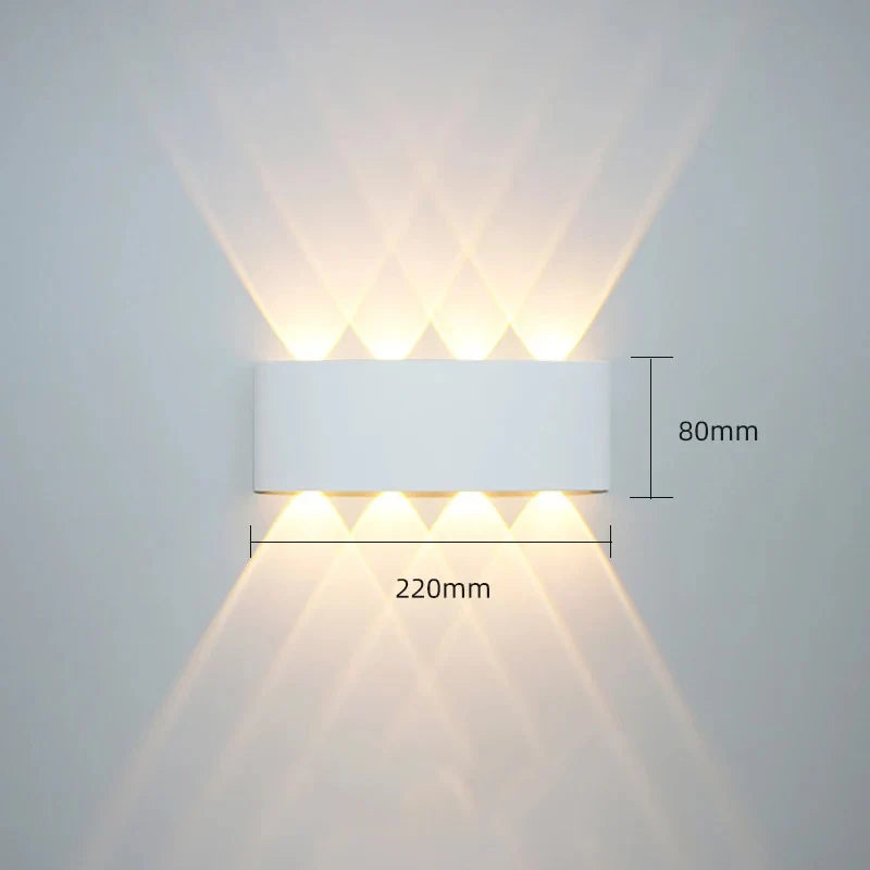 Applique Murale LED Aluminium Noir Étanche IP65