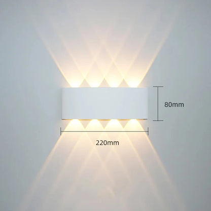 Applique Murale LED Aluminium Noir Étanche IP65