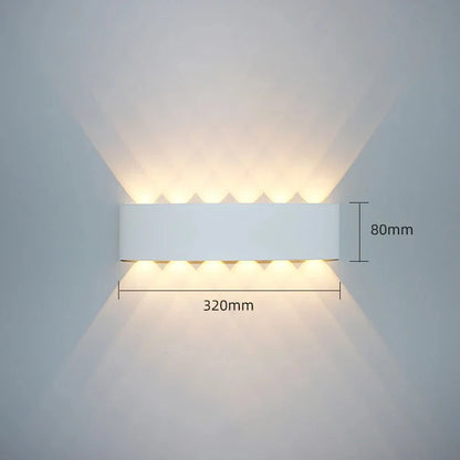 Applique Murale LED Aluminium Noir Étanche IP65